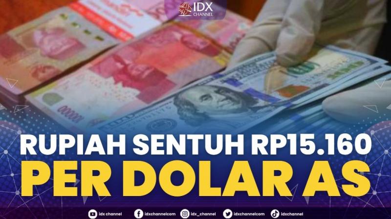Rupiah Sentuh Rp15.160 per Dolar AS,(Sumber: IDX CHANNEL)