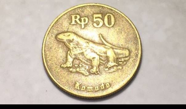 Harga Koin Kuno Rp50 Bergambar Komodo Melambung Hingga Rp5 Juta