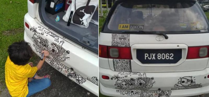 Viral Ayah Biarkan Mobilnya Dicoret-coret Anak, Kisahnya Banjir Pujian