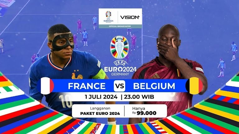 Inilah Link Live Streaming Euro 2024 Prancis vs Belgia di HP dan Laptop