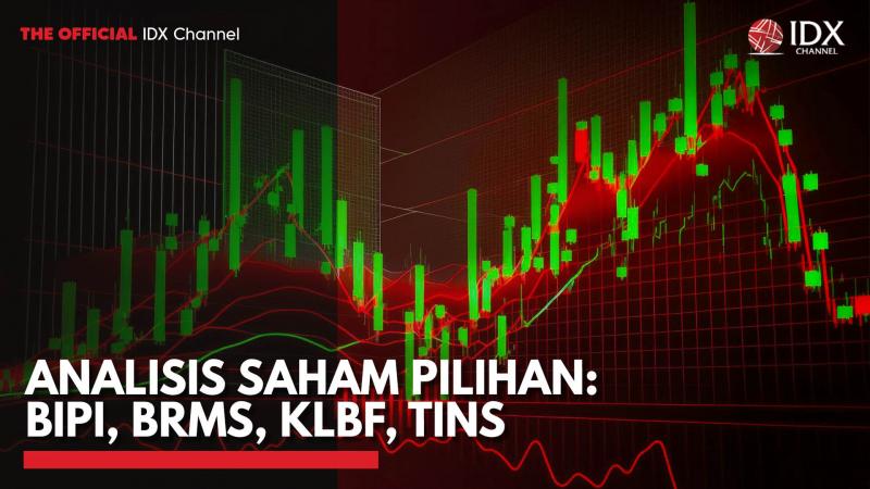 Analisis Saham Pilihan: BIPI, BRMS, KLBF, TINS. (Sumber : IDX Channel)