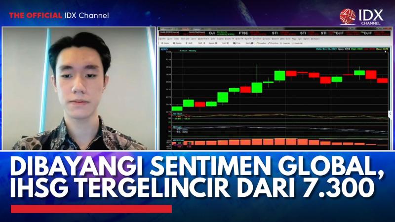 Dibayangi Sentimen Global, IHSG Tergelincir dari 7.300.(Sumber : IDX Channel)