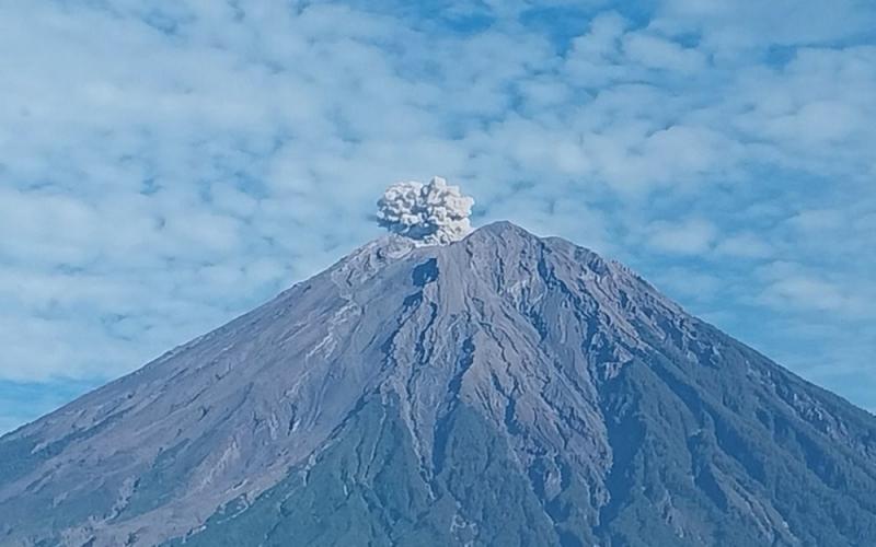 Gunung Semeru Erupsi 37 Kali, Hujan Abu Landa Kota Malang