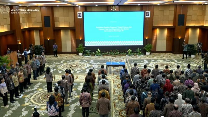 Sri Mulyani Lantik 139 Pejabat Eselon II Kemenkeu, Soroti Pengolahan Keuangan Negara