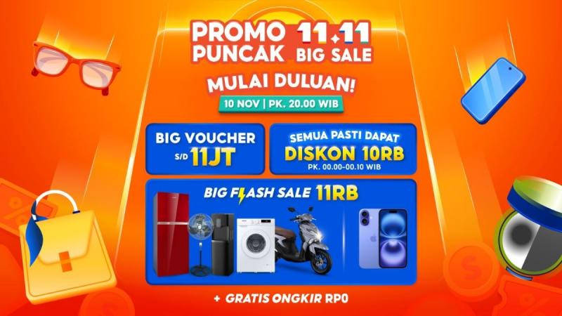 Puncak Shopee 11.11 Big Sale 2025 Hadirkan Segudang Penawaran dan Promo Spesial