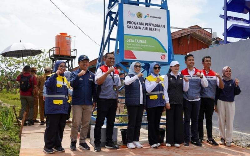 Pertamina Kolaborasi dengan Kementerian ESDM dan SERUNI KMP Buka Akses Air Bersih di Kampung Tambat