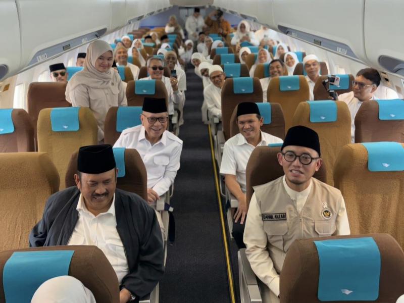 Kemenhaj Resmikan Pesawat Hibah Garuda Indonesia untuk Edukasi Manasik Jamaah Haji Aceh