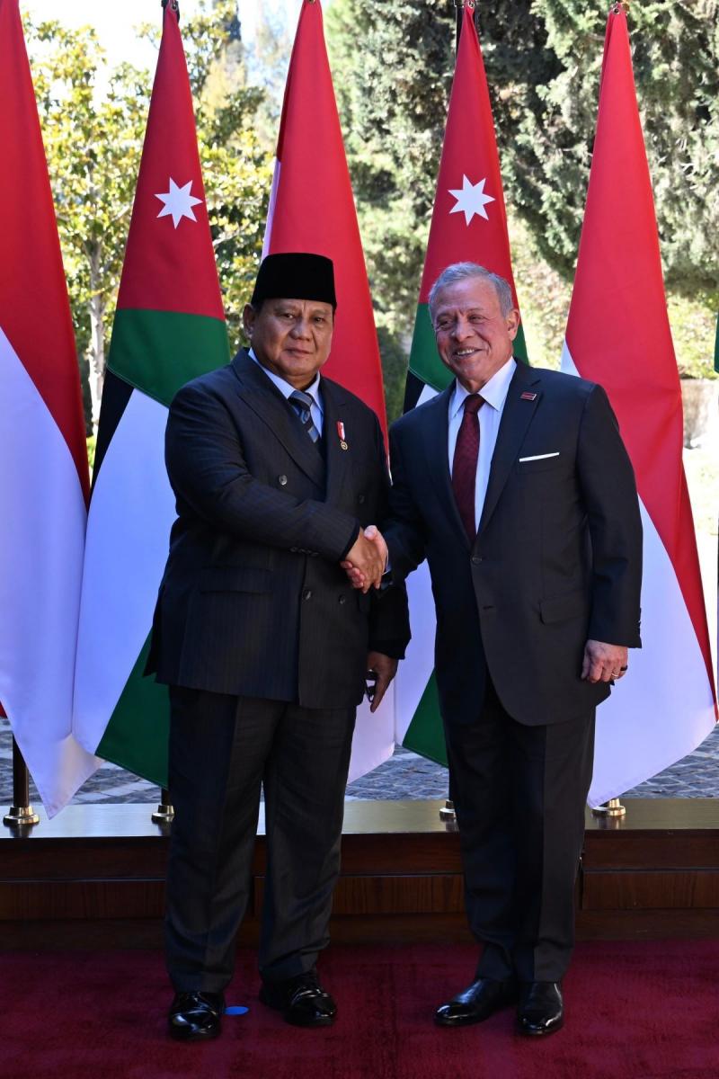 Prabowo dan Raja Abdullah II Perkuat Kerja Sama Tangani Krisis Palestina
