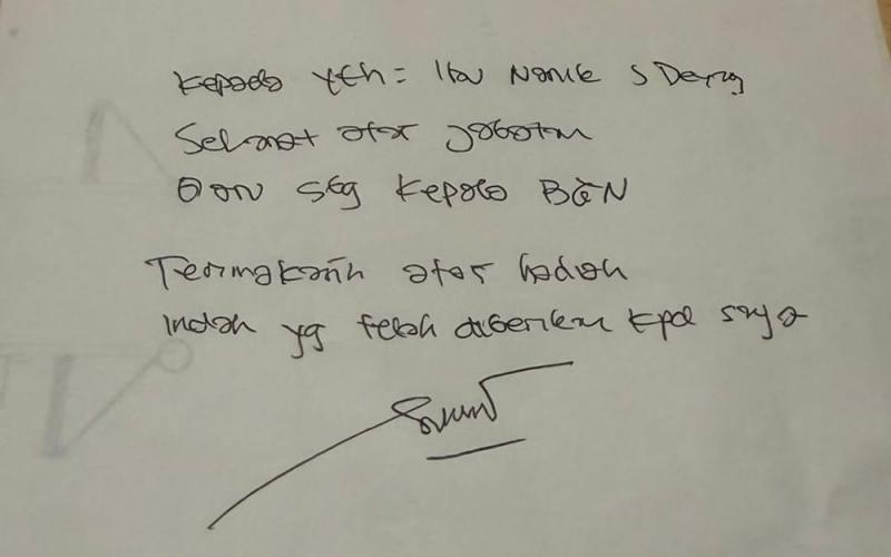 Sony Sonjaya Tulis Pesan untuk Kepala BGN Nanik S Deyang Sebelum Ditahan
