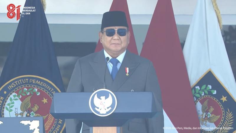 Prabowo Hadiri Pelantikan 1.204 Lulusan IPDN di Jatinangor