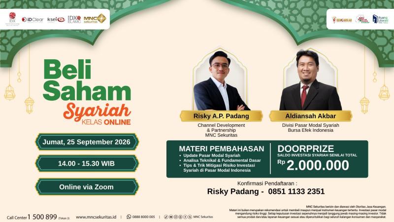 Daftar dan Ikuti Webinar “Beli Saham Syariah” bersama BEI dan MNC Sekuritas